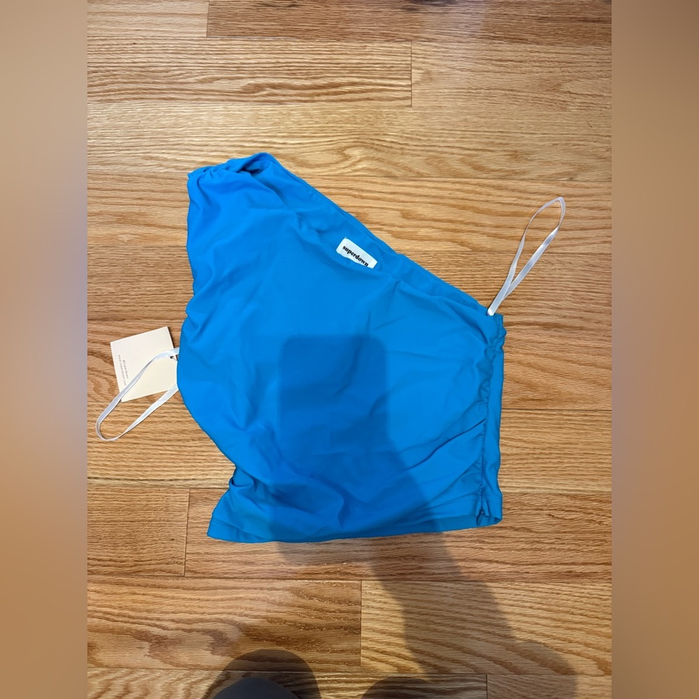 Superdown Cassandra Crop Top in Teal - Picture 5 of 6